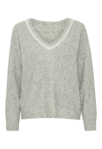 ICHI Pullover "Macon" , grey melange
