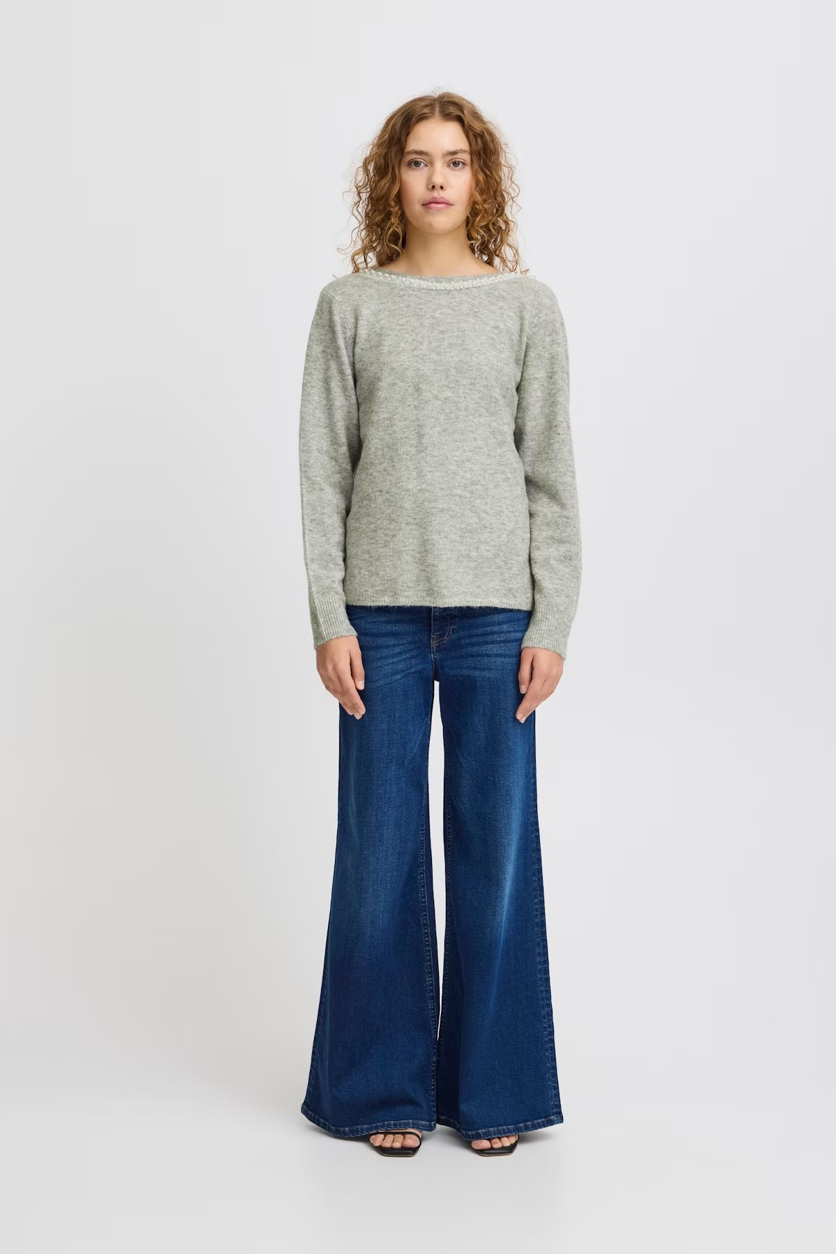 ICHI Pullover "Macon" , grey melange