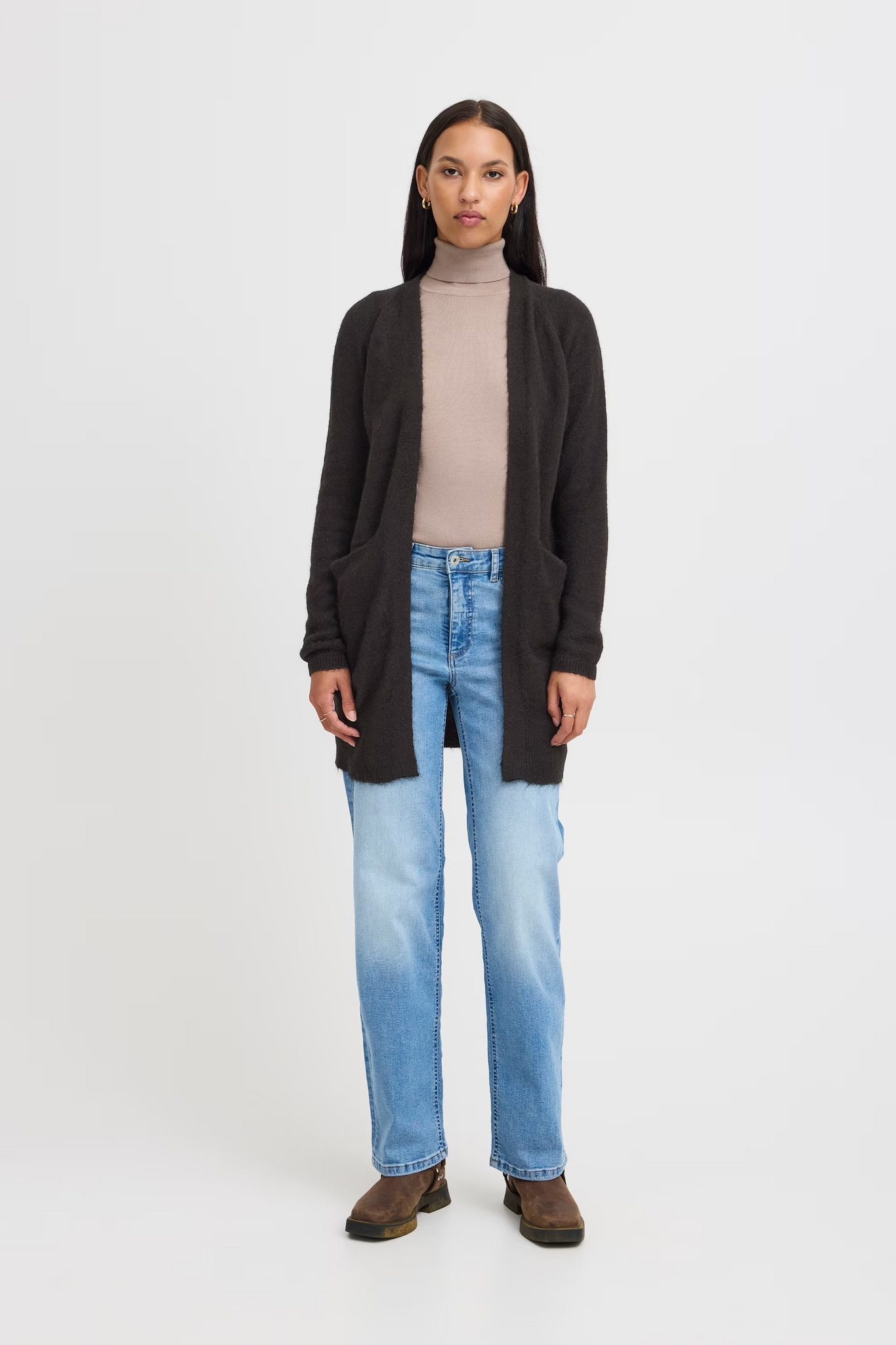 ICHI Cardigan " Kamara " , svart