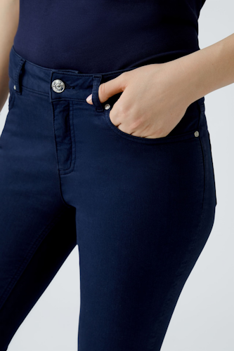 Oui byxa " Baxtor " , slim fit - cropped , Dark Blue
