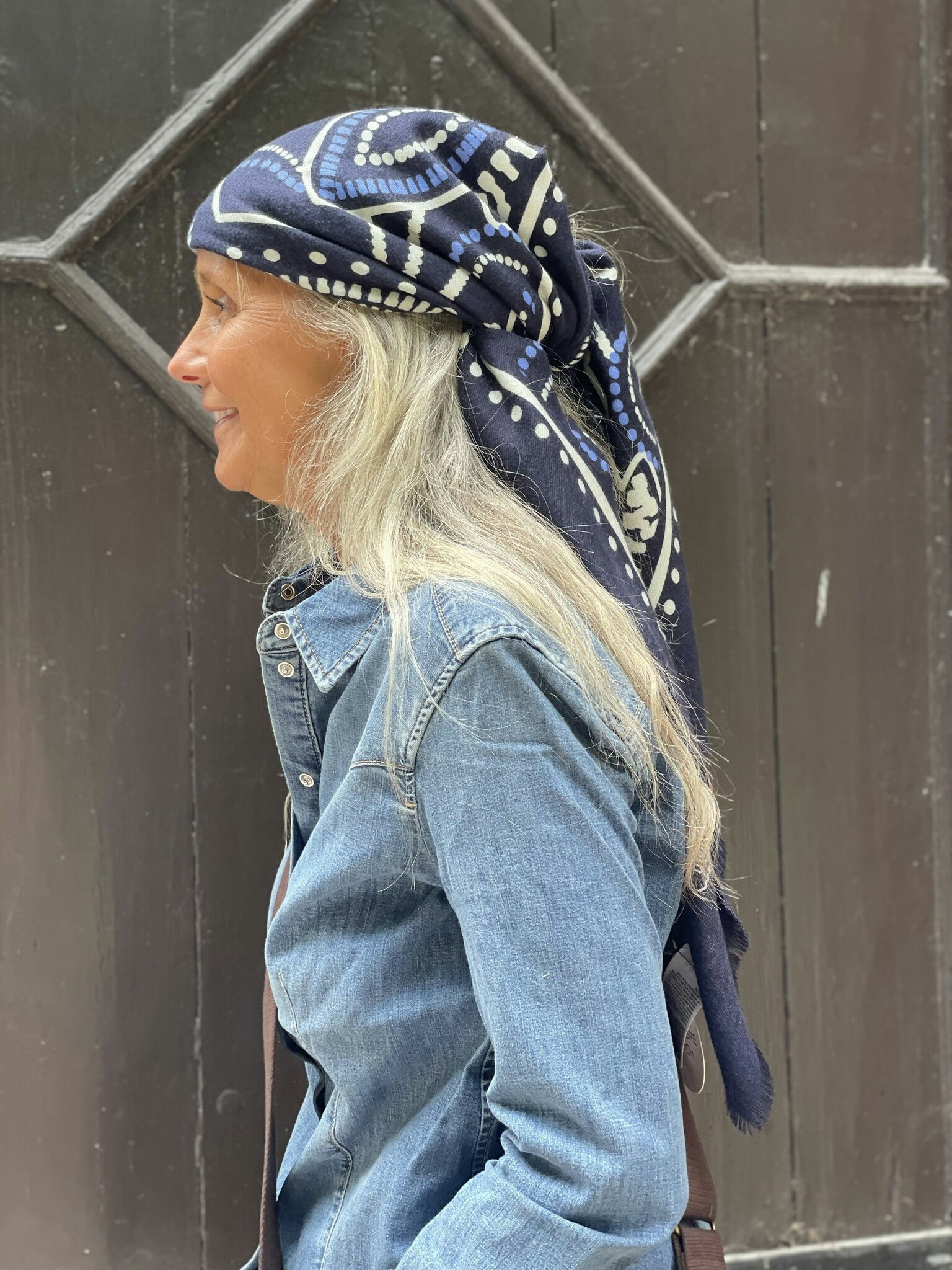 Oui Sjal , dark blue