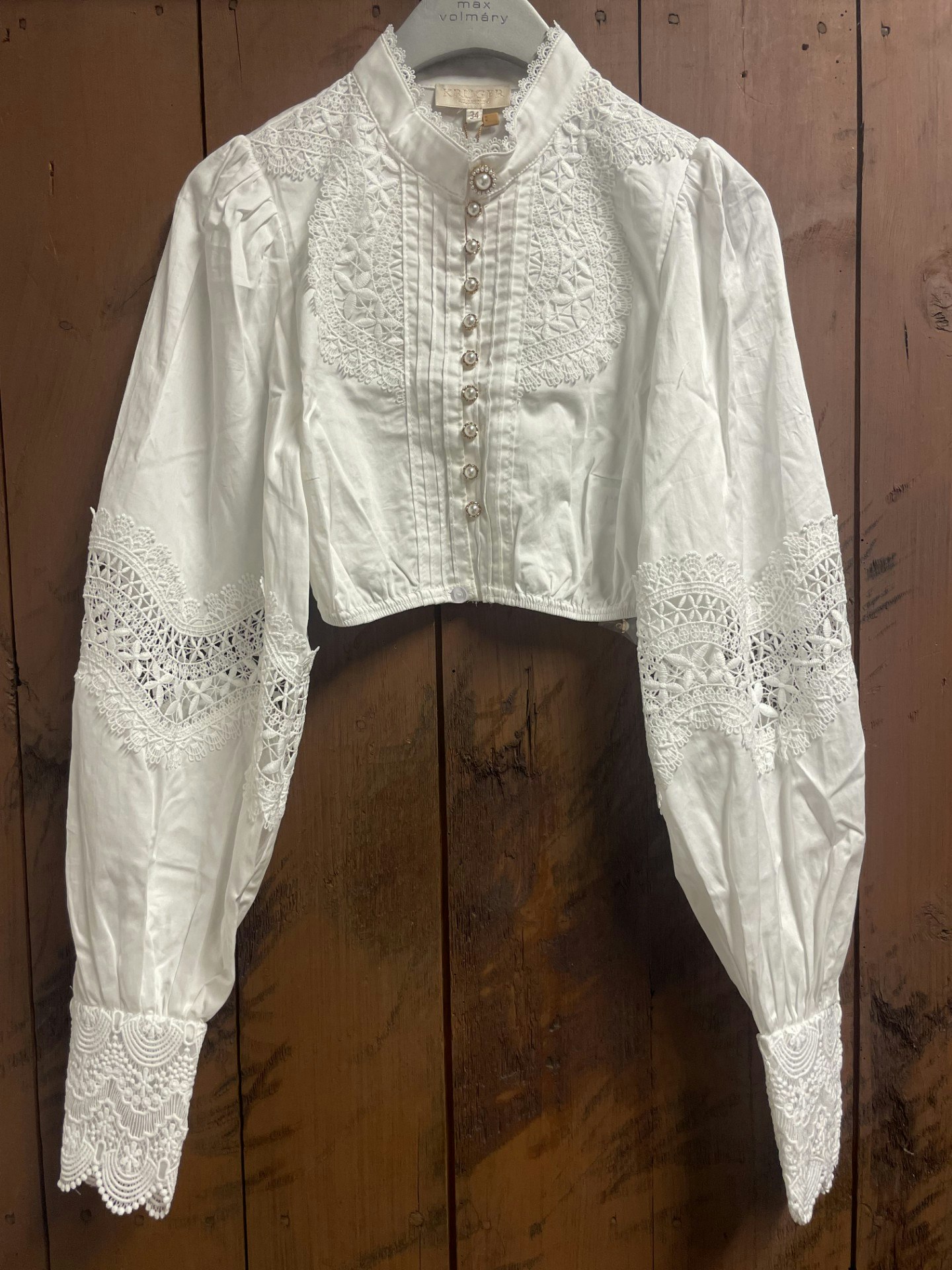 KRÛGER Dirndl Blus "Elaraine" , Ecru