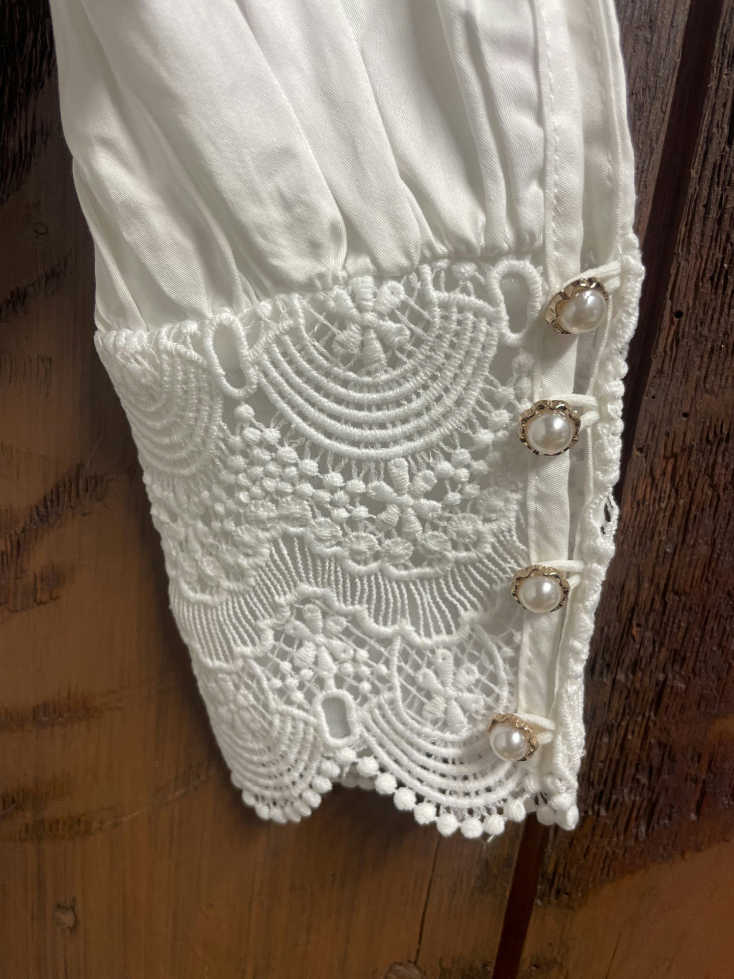 KRÛGER Dirndl Blus "Elaraine" , Ecru