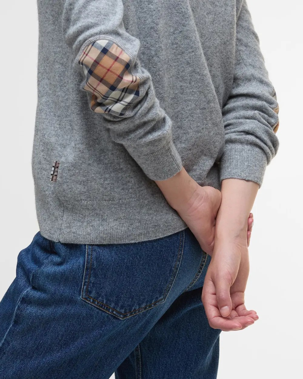 Barbour Pendle Cardigan " patches " , Grå