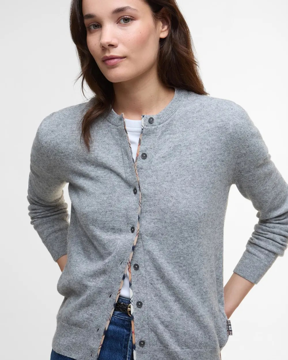 Barbour Pendle Cardigan " patches " , Grå
