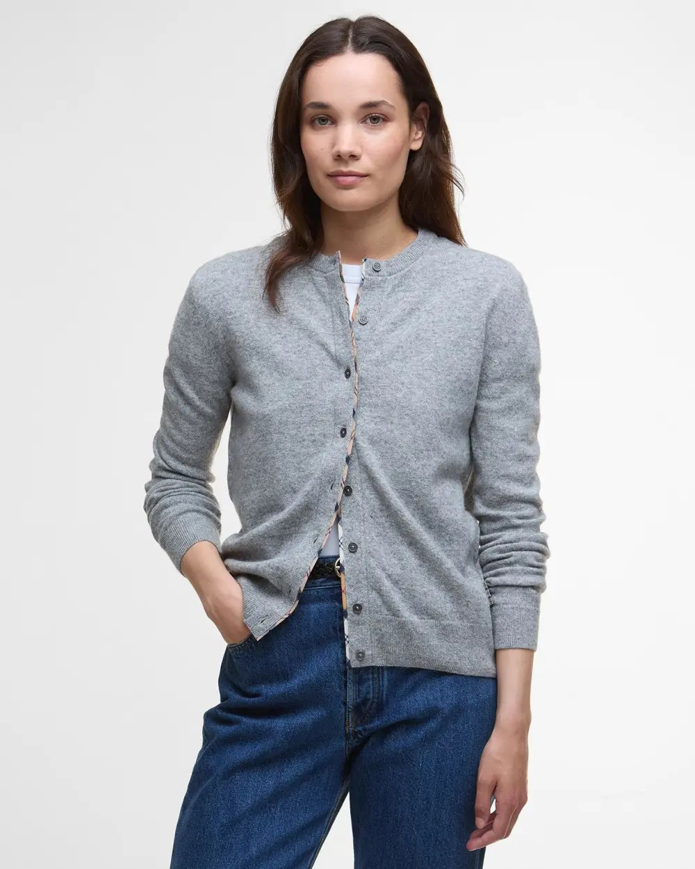 Barbour Pendle Cardigan " patches " , Grå