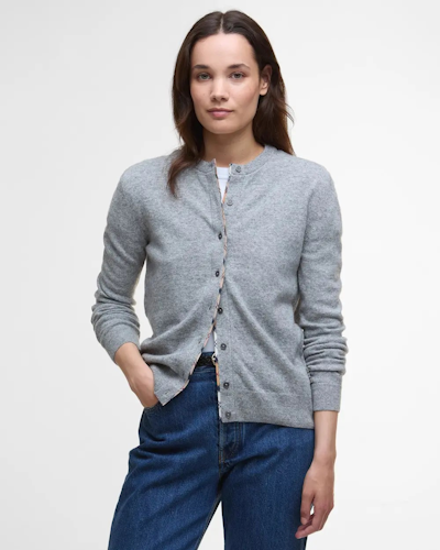 Barbour Pendle Cardigan " patches " , Grå