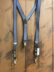 Hosenträger Leinen-Leder , blå