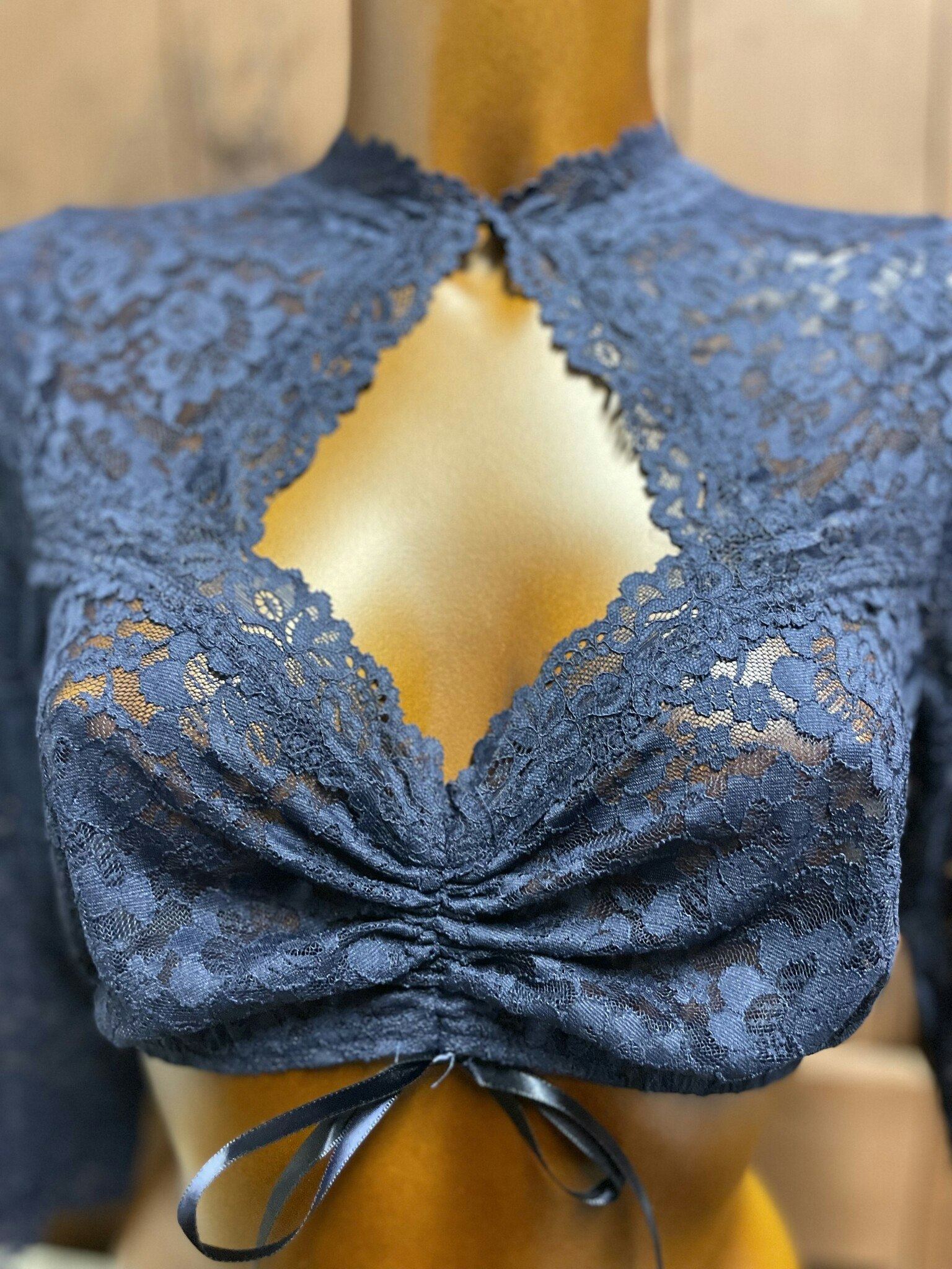Krüger " Amore Italiano " Dirndl blus , marine