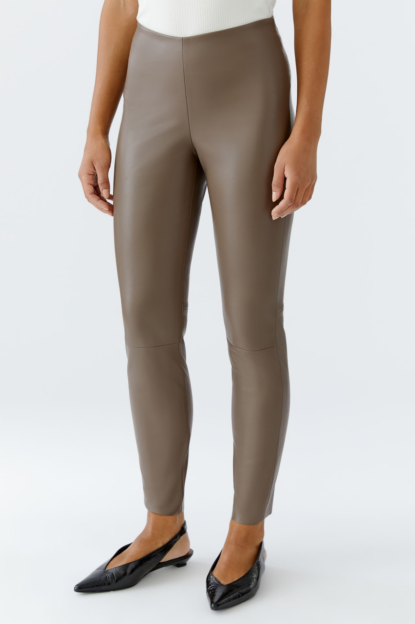 Oui leggings " Chasey " , Taupe