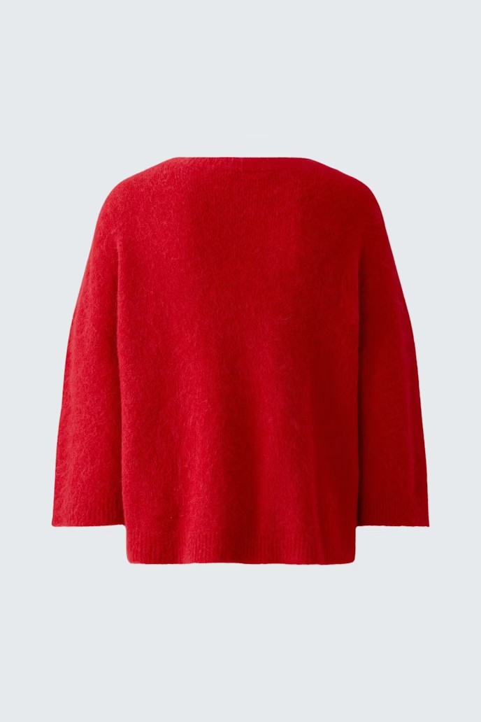 Oui Pullover " scarlet " , röd