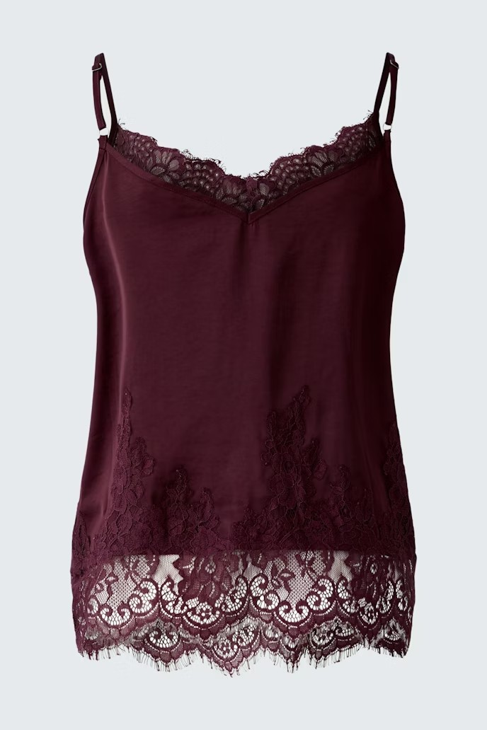 Oui Spetslinne " Bramble berry " , bordeaux