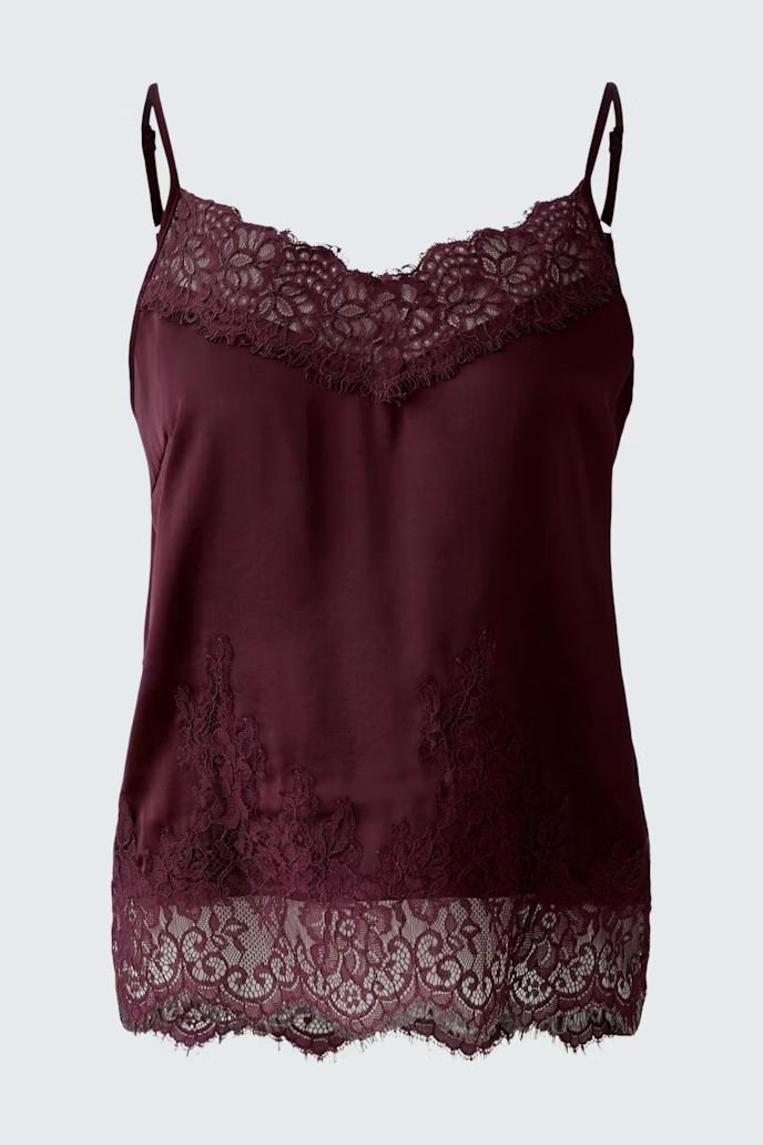 Oui Spetslinne " Bramble berry " , bordeaux