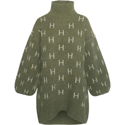 HÉST ”Fam knit sweater” Long , Winter Moss