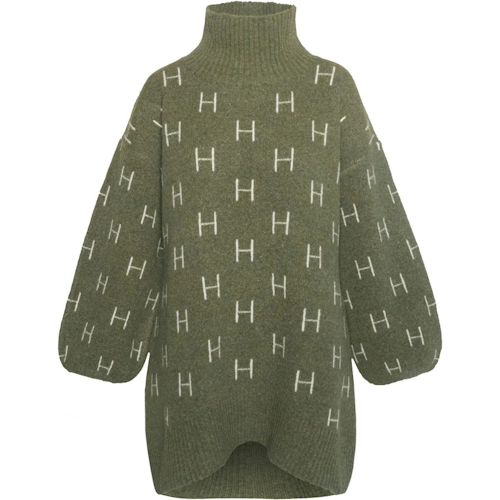 HÉST ”Fam knit sweater” Long , Winter Moss