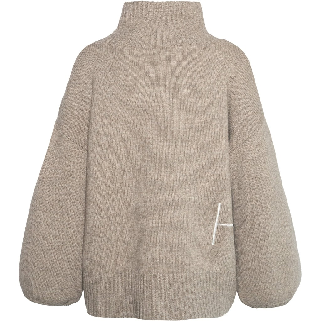 HÉST " Gianna" Sweater , Light Brown  Melange