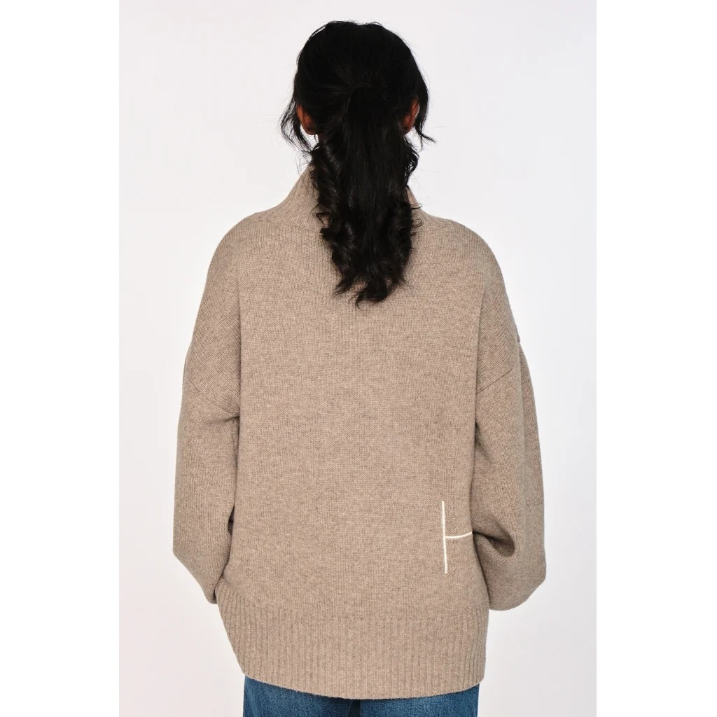 HÉST " Gianna" Sweater , Light Brown  Melange