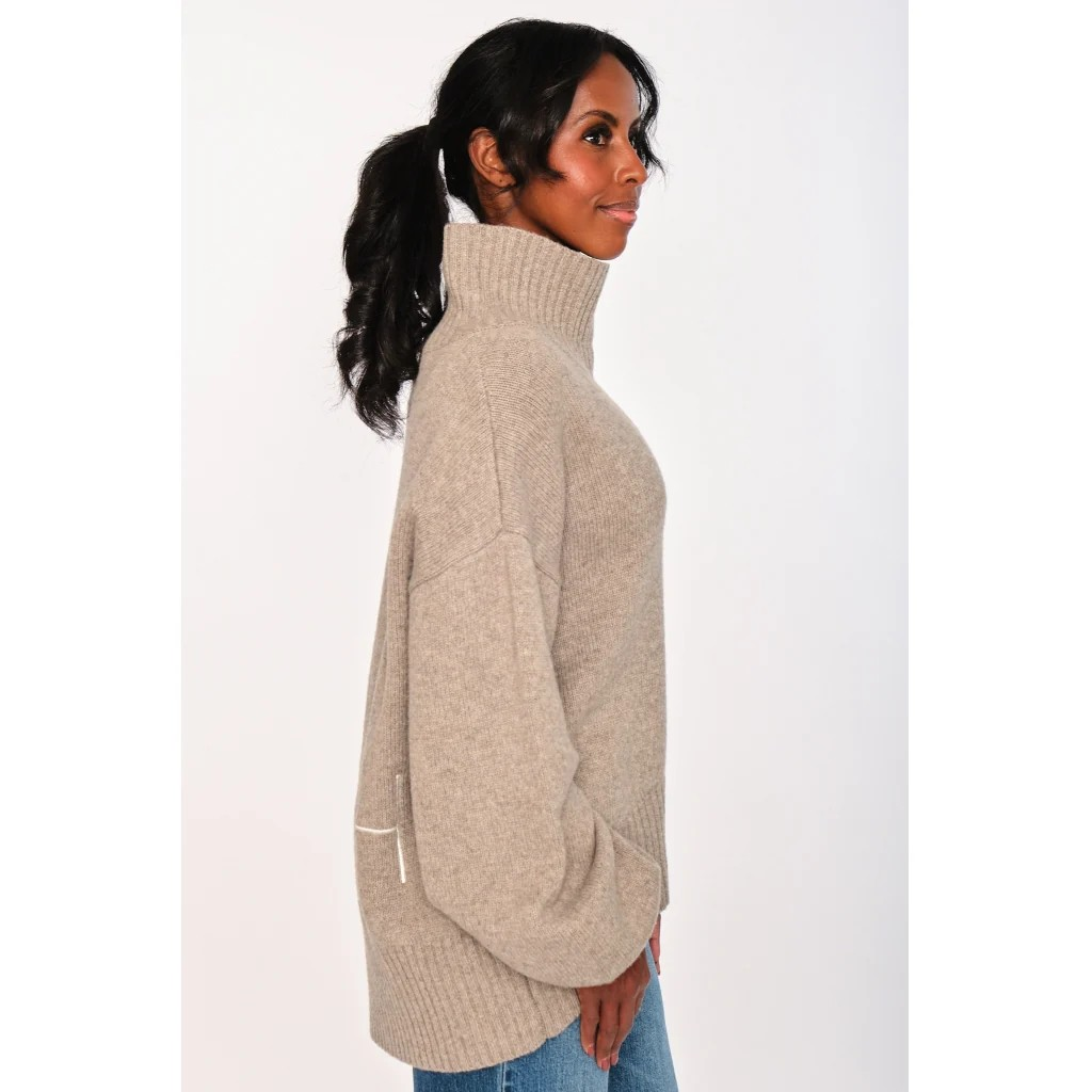 HÉST " Gianna" Sweater , Light Brown  Melange