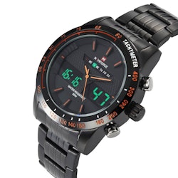 Herrklocka NaviForce Sport.  Black / Black / Black. Analog / Digital. Quartz Japan