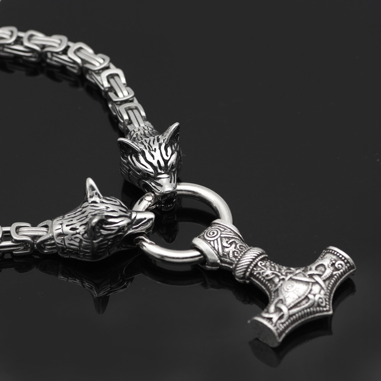Halsband Viking Wolf-Thorshammare 2 Kejsarlänk