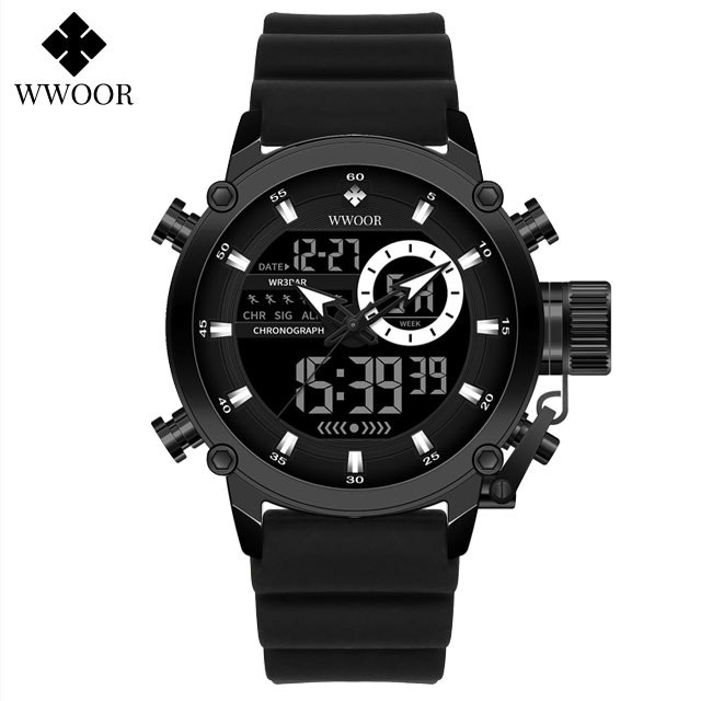 Wwoor Active Sport Black-Black Silicone