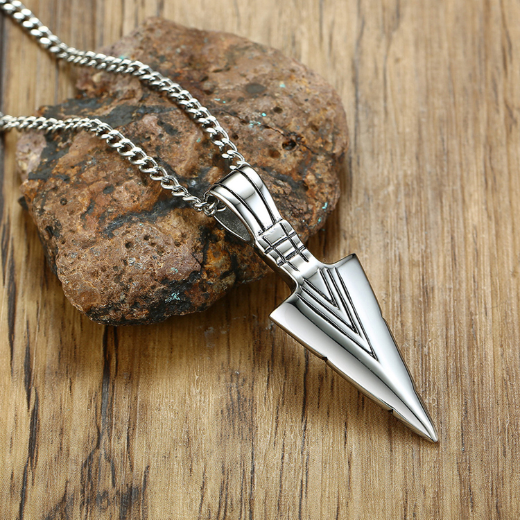 Halsband Arrow Silverfärg 60 cm