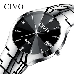 Klocka Civo Delicious. Steel / Black. Quartz Japan