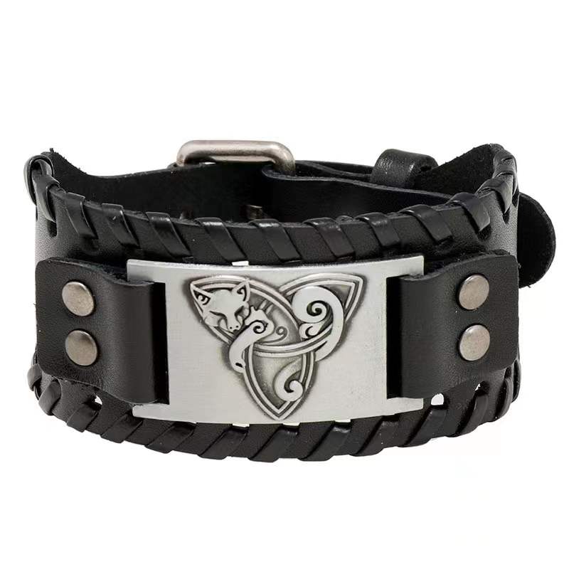 Läderarmband Viking  Celtik / Wolf