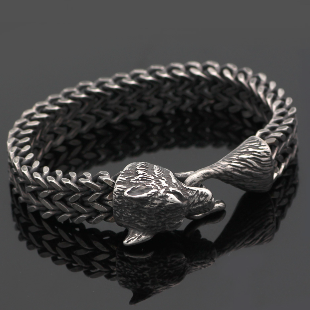 Armband Viking Wolf Bite Steel