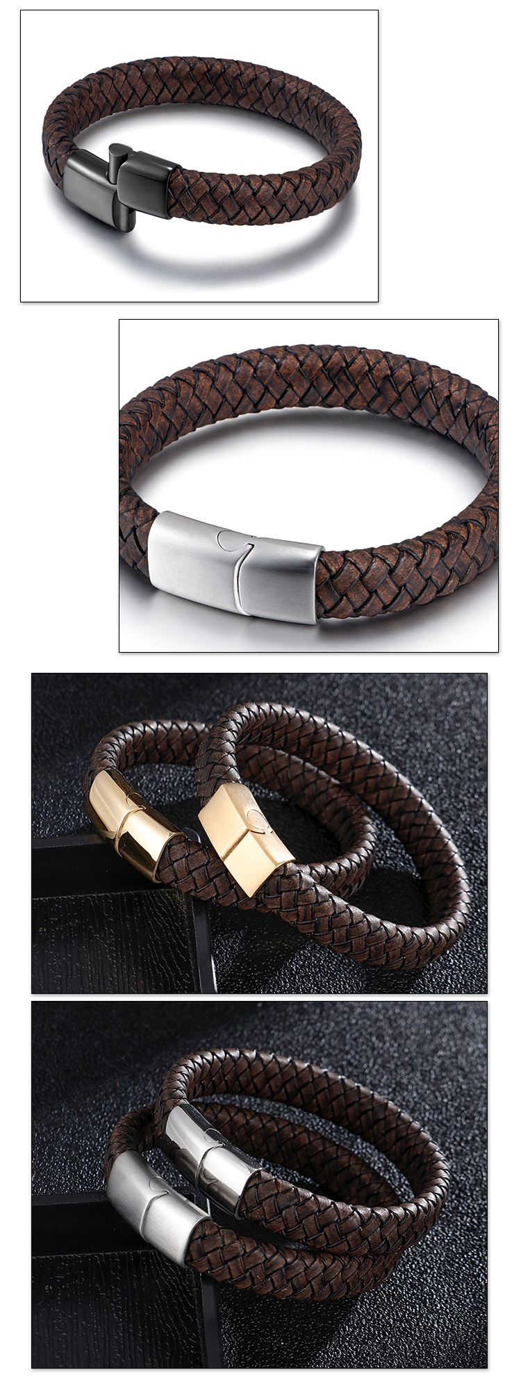 Armband Morgan Cenne Manhattan Brown - Gold