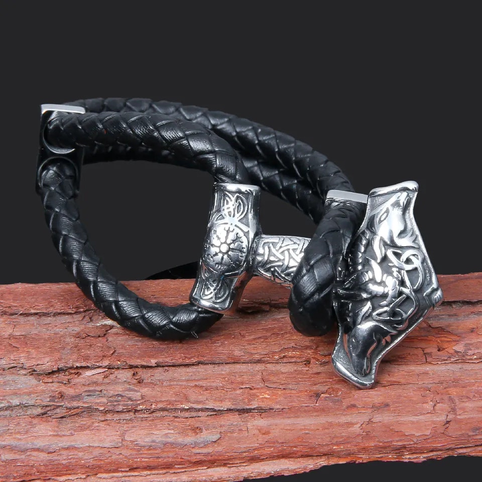 Armband Tor Aegishjalmur Läder