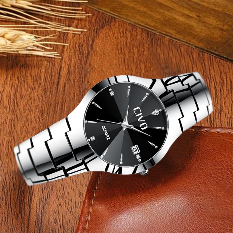 Klocka Civo Delicious. Steel / Black. Quartz Japan