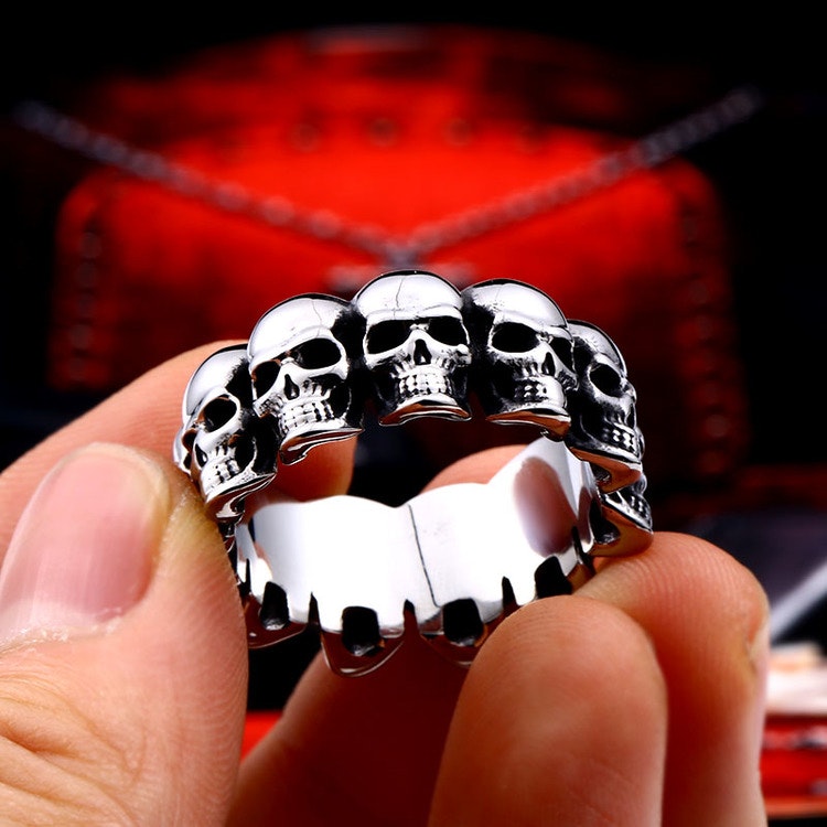 Ring Dödskallar Skull 1 Biker