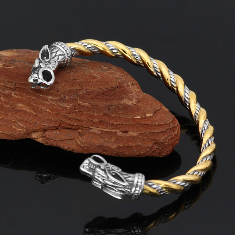 Armband Viking Nidhugg Gold/Steel 21 cm