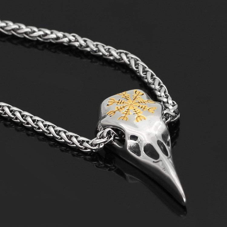 Halsband Odens Korp. Aegishjalmur Guld. 4 mm