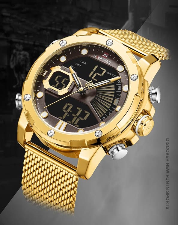 Herrklocka NaviForce 9172S-GCEG guld