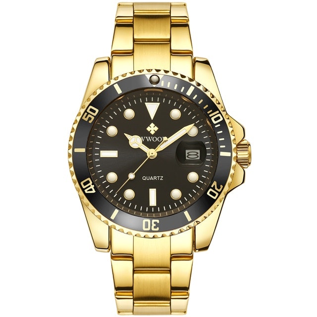 Herrklocka Wwoor Mariner, Gold / Black / Gold, Quartz Japan