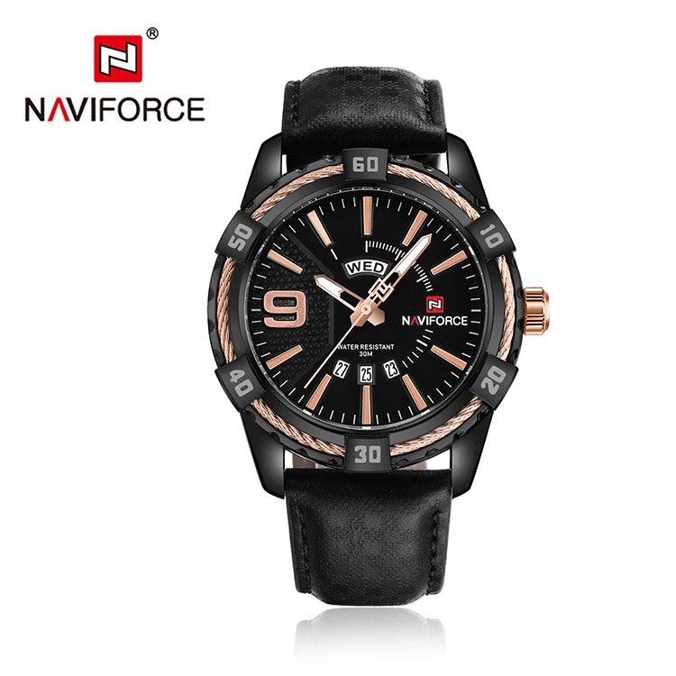 Herrklocka NaviForce Smart Bussines Black / Black Leather