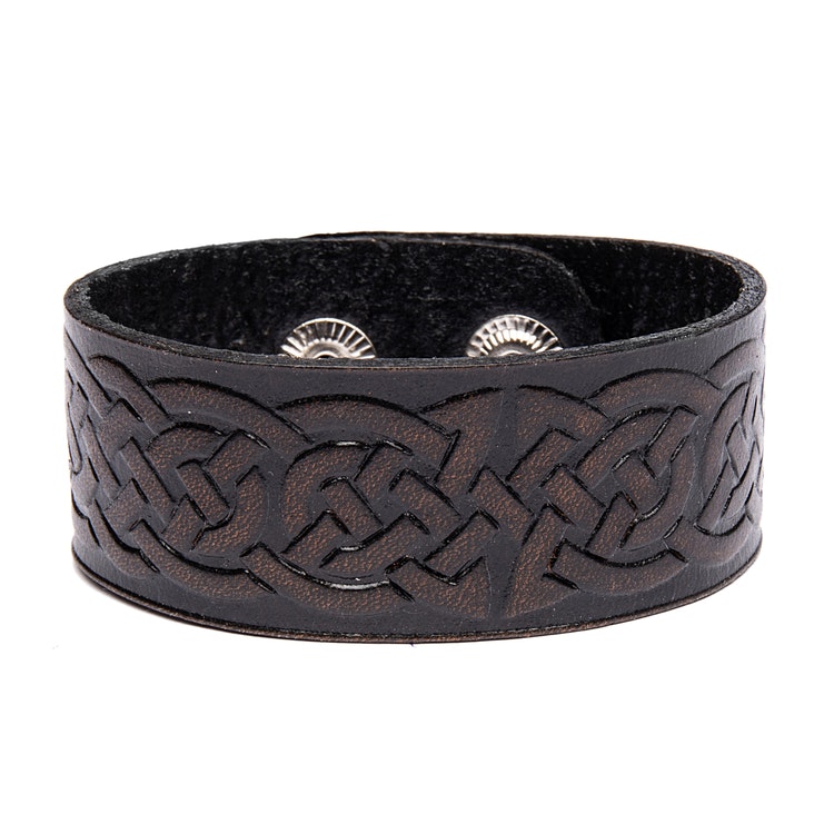 Läderarmband med keltisk slinga Viking