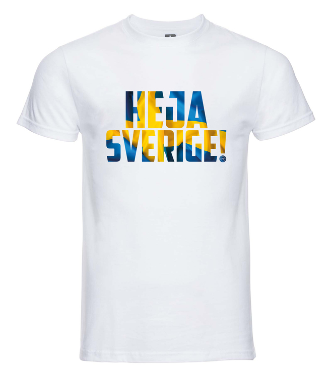 Heja Sverige - T-shirt Russell Barn Vit