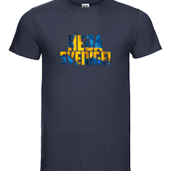 Heja Sverige - T-shirt Russell Herr marinblå