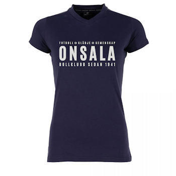 Onsala T-shirt dam  Marin med vitt