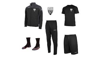 Gråå BK Träningspaket STORT (5 delar) Unisex-Svart T-shirt