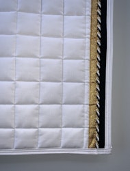 Mias RS Dressyrschabrak - Vit/svart/guld, design 3