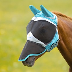 Shires Flughuva med öron och nos - Teal/Grey