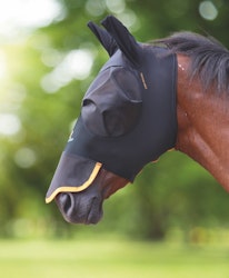 Shires FlyGuard STRETCH Flughuva med öron och nos, BLack