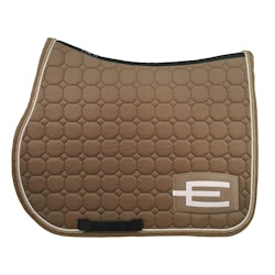 Equiline Hoppschabrak med E-logga Cappuccino/Vit