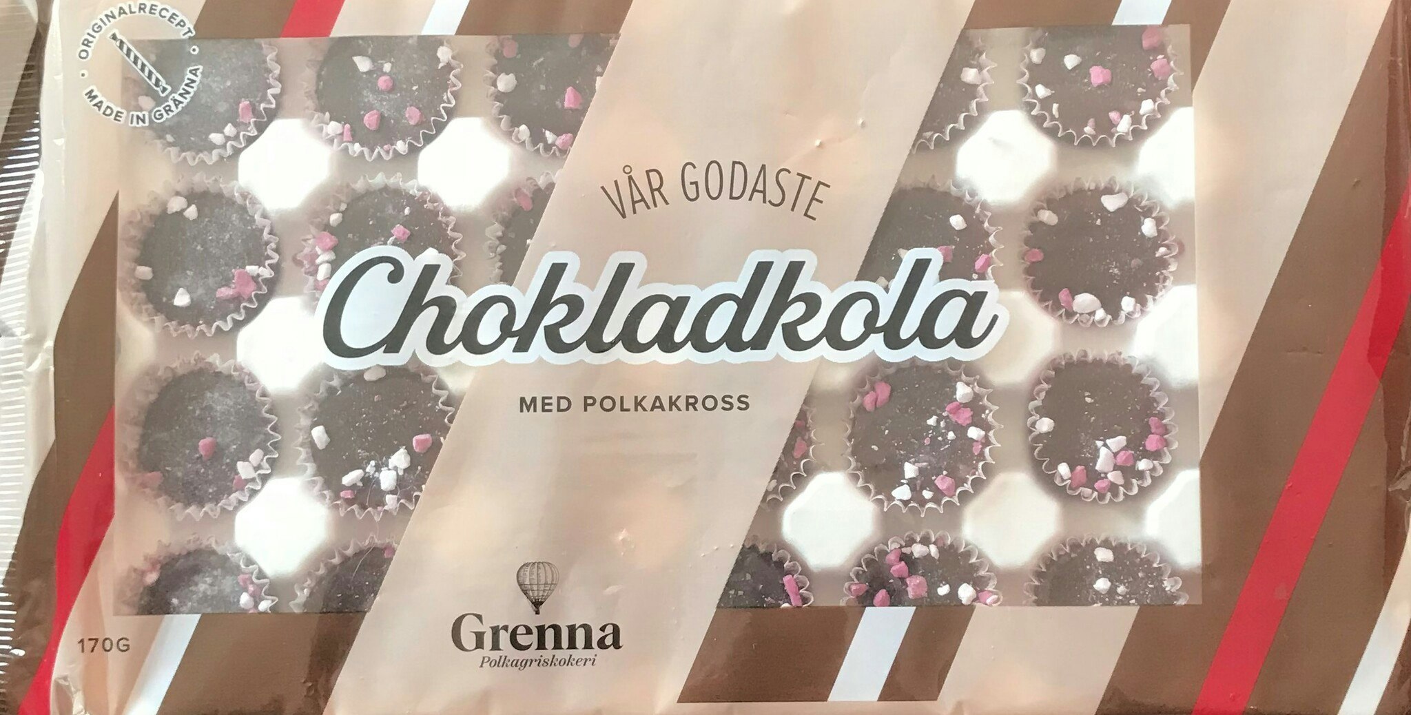 Gränna Chokladkola med polkakross