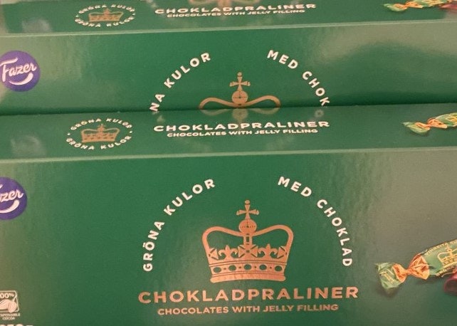 Gröna kulor med choklad