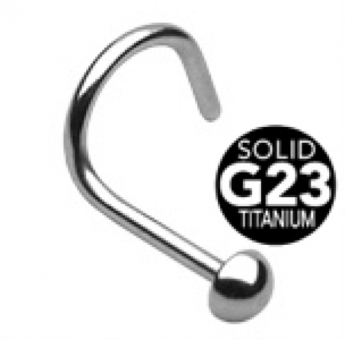 G23 titan näspiercing med halv boll